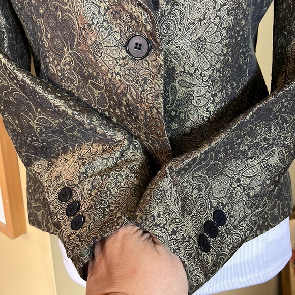JAMES PERSE size 1 Small MOSS JACKET Jacquard Blazer Festive Holiday $225 NEW - Picture 15 of 16